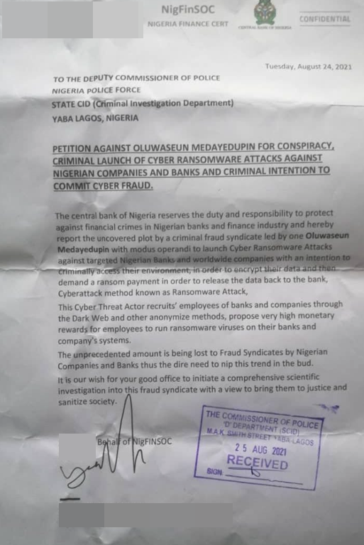 arrest in ransom your employer email scheme 2