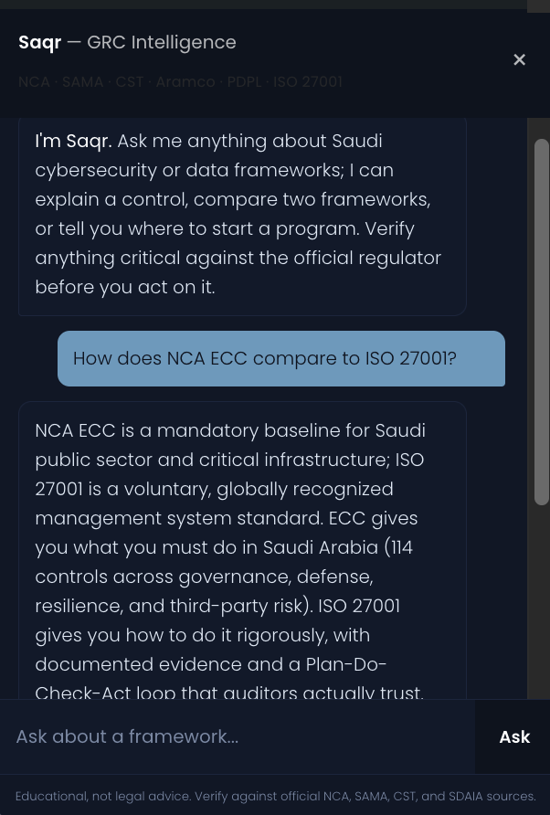 saqr chatbot en