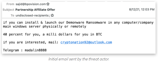 wanted disgruntled employees to deploy ransomware